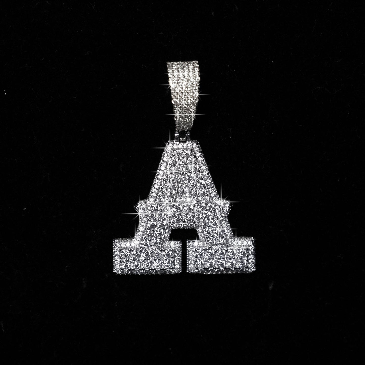 Custom Moissanite Single Letter Pendant