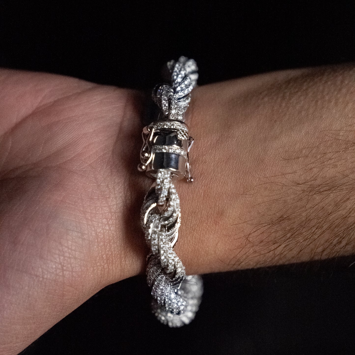 Iced Out Rope Bracelet