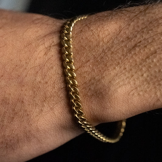 Solid 10k Gold Cuban Bracelet