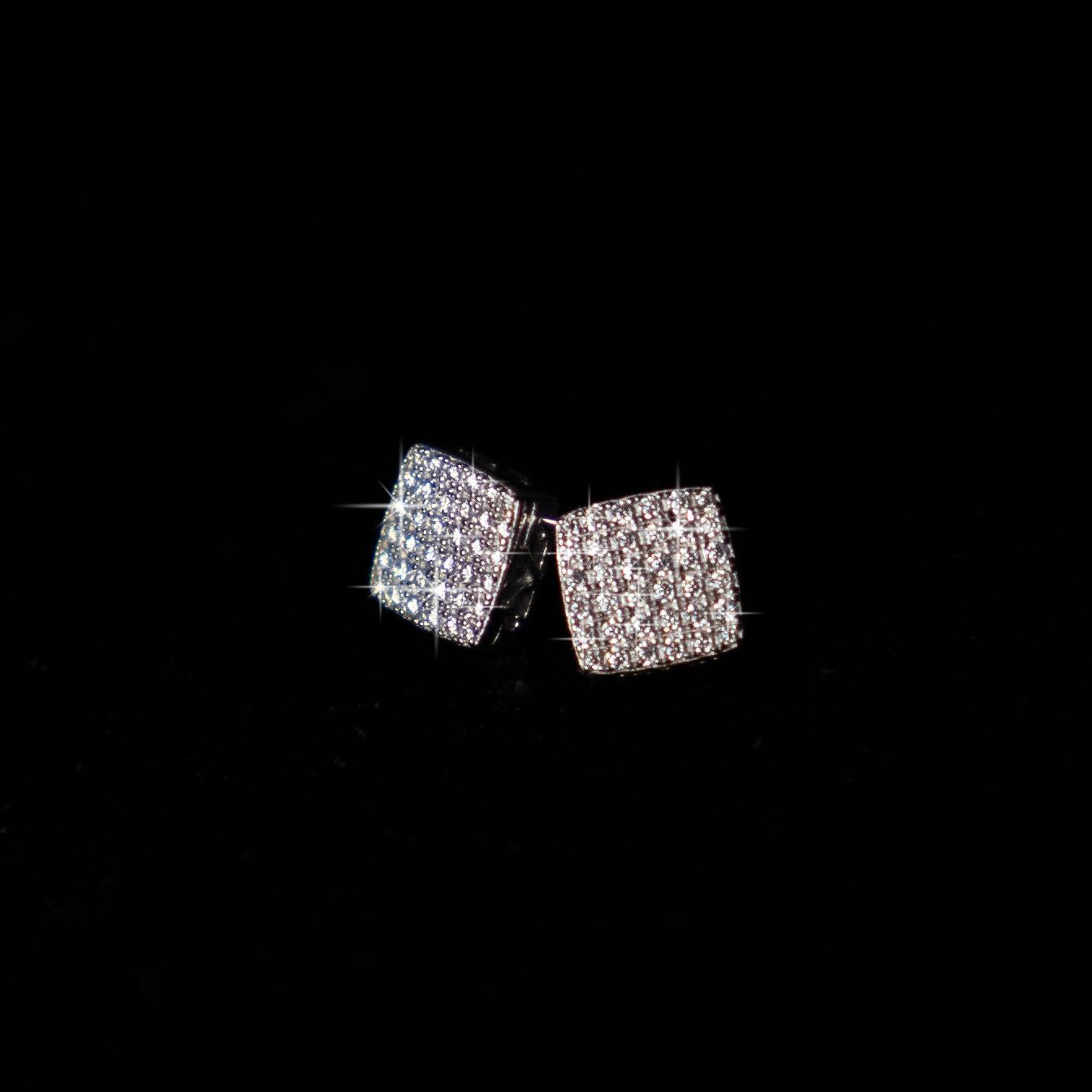 Waffle Cut Stud Earring 3.1ct